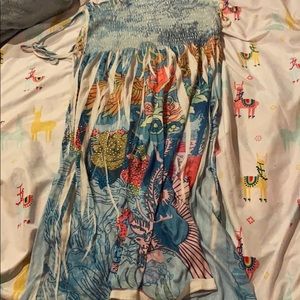 Strapless floral dress